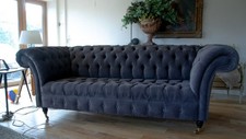Chesterfield 3 Seater Velvet Sofa