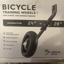 Adjustable Bicycle Training Wheels for Adults, Fit 24" to 28" Bikes, Black