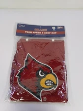 Pro Specialties Group Ncaa Louisville Cardinals Mens Chef Hat & Apron, One Size