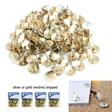 600 PCS Thumbtack Metal Steel Round Head Office Thumb Tacks Cork Board Maps Home
