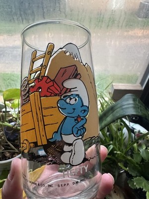 1982 Vintage Hefty Smurf Collectible Drinking Glass