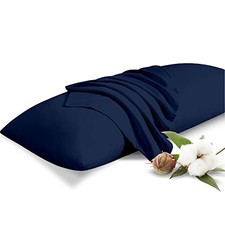 Body Pillow Cover Set of 1 Pillowcase 500 Thread Count Body 20x54 Navy Blue