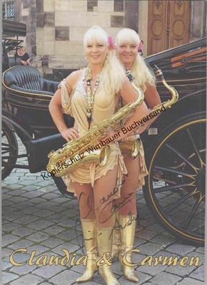 Original autograph Dresden twins Claudia and Carmen // autograph aut 287251