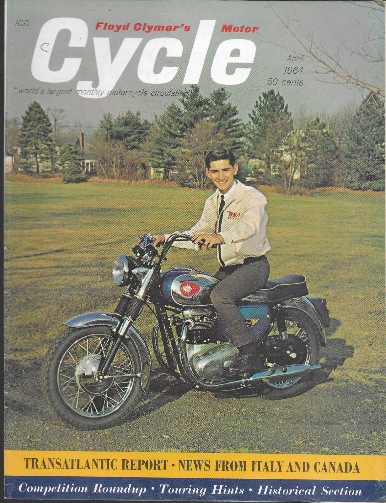 Floyd Clymer's Motor Cycle Magazine April 1964 (Vg) More In My Ebay Store