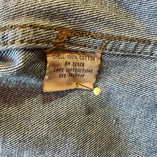 Vintage iDENTITY Men's XL Blue Denim Jacket Button Front Embroidered Logo 1140 image 6