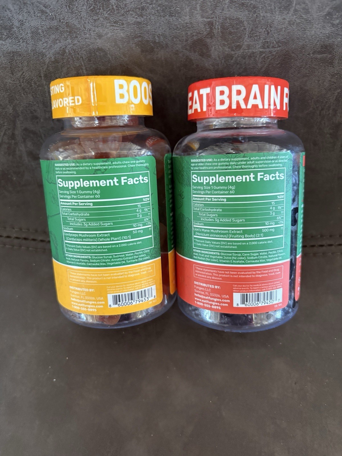 Fungies Lion's Mane Mushroom Blueberry Strawberry & Mango Pineapple (60 Eac)