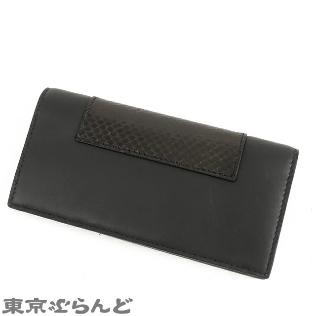 Gucci 386836 Leather Python Bifold Wallet Black U… - image 2