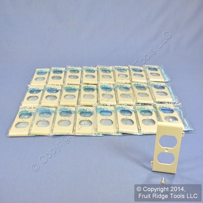 25 Leviton Ivory Duplex Receptacle Center Panel Sectional Nylon Covers PSC8-I