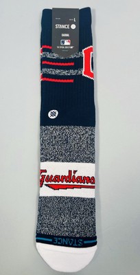 Cleveland Guardians Closer CLE Stance MLB Baseball Crew Socks Large Men's 9-13