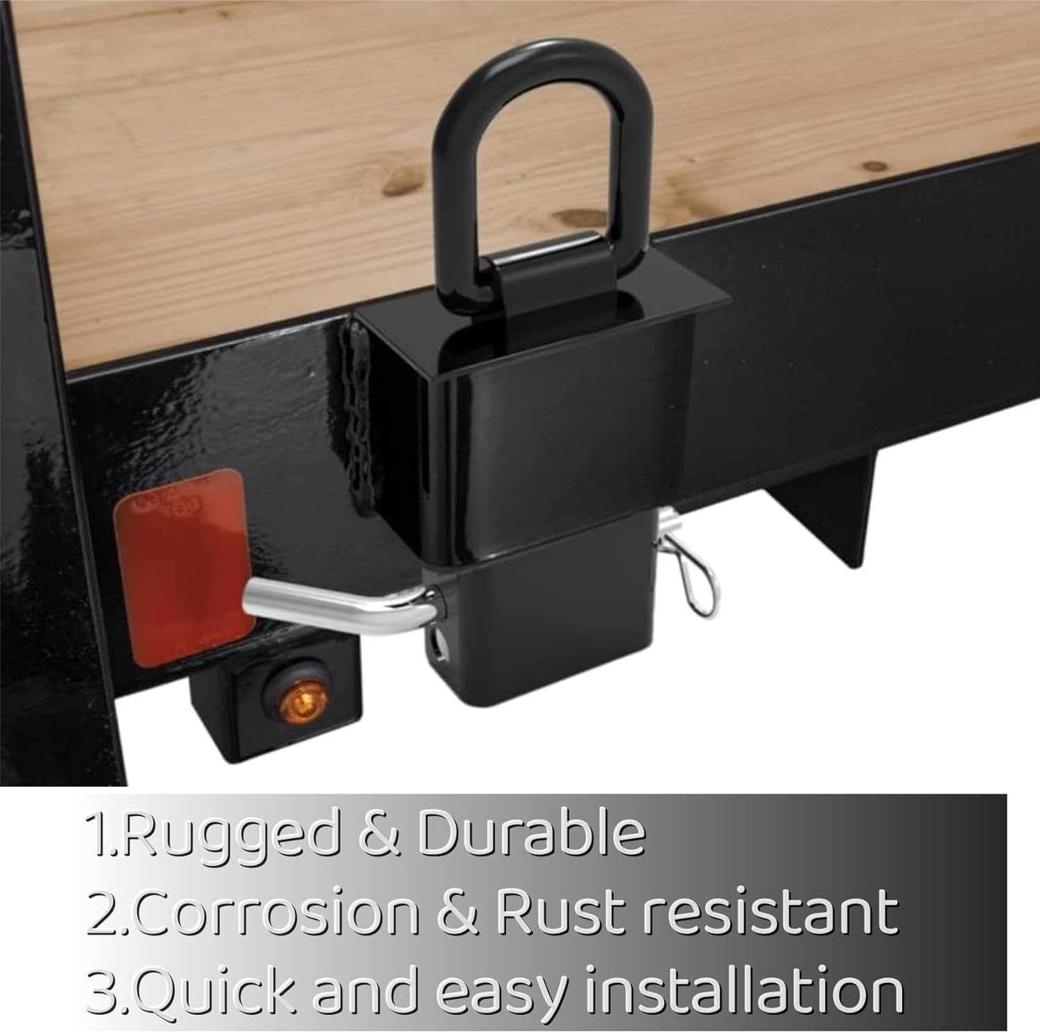 Heavy Duty Trailer Adjustable Stake Pocket D Ring 4 Pack 12,000LBS - Fits 2x4