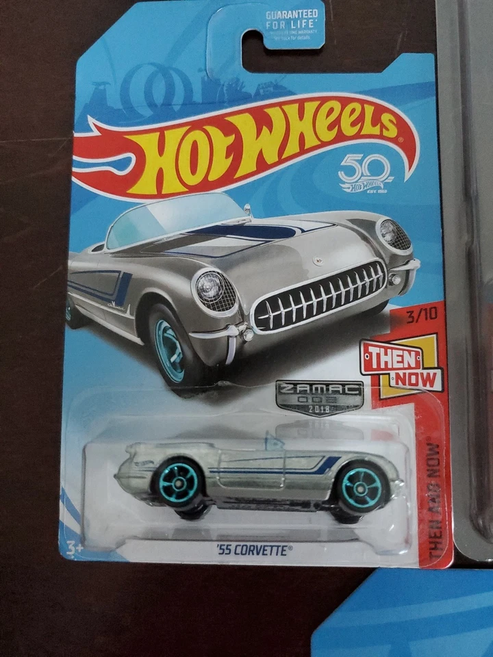 Hot Wheels Lote De 5 ZAMAC 2018 50 Aniversario Porsche Corvette 2023 Pagani Jag Foto 3 de 4
