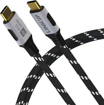 LINKUP - USB 4.0 240W 40Gbps Typ-C Thunderbolt 4 Kabel [2m] 8K@60Hz Video