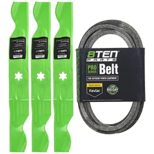 Mower Blades & Deck Belt Kit for Columbia ZT-L50 ZTL50