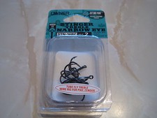 Owner STN-36BC Super Needle Point Size 2 Black Chrome Narrow Eye Treble Hooks
