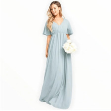 Show Me Your Mumu Emily Maxi Dress Silver Sage Sz Large