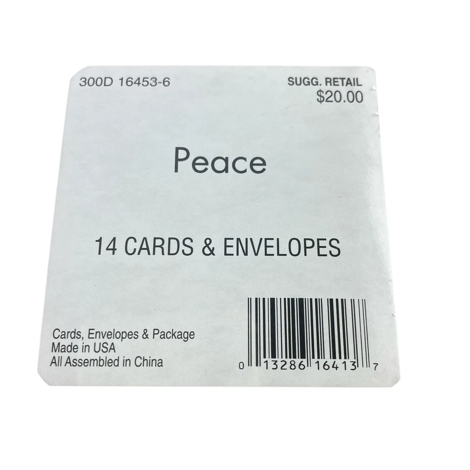 Plus Mark AGC Tarjetas de Navidad Paloma de la Paz Copos de Nieve Caja de 14 Sobres de Tarjetas Foto 3 de 4