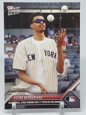 VICTOR WEMBANYAMA - 2023 Topps NOW  THROWS OUT 1ST PITCH IN BRONX  #472 IN-HAND!