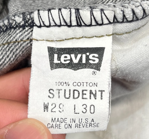 VTG Levi's 550 Student Jeans Mens 29x30 Black Tab Faded Wash USA 90s Tapered - Picture 18 of 21