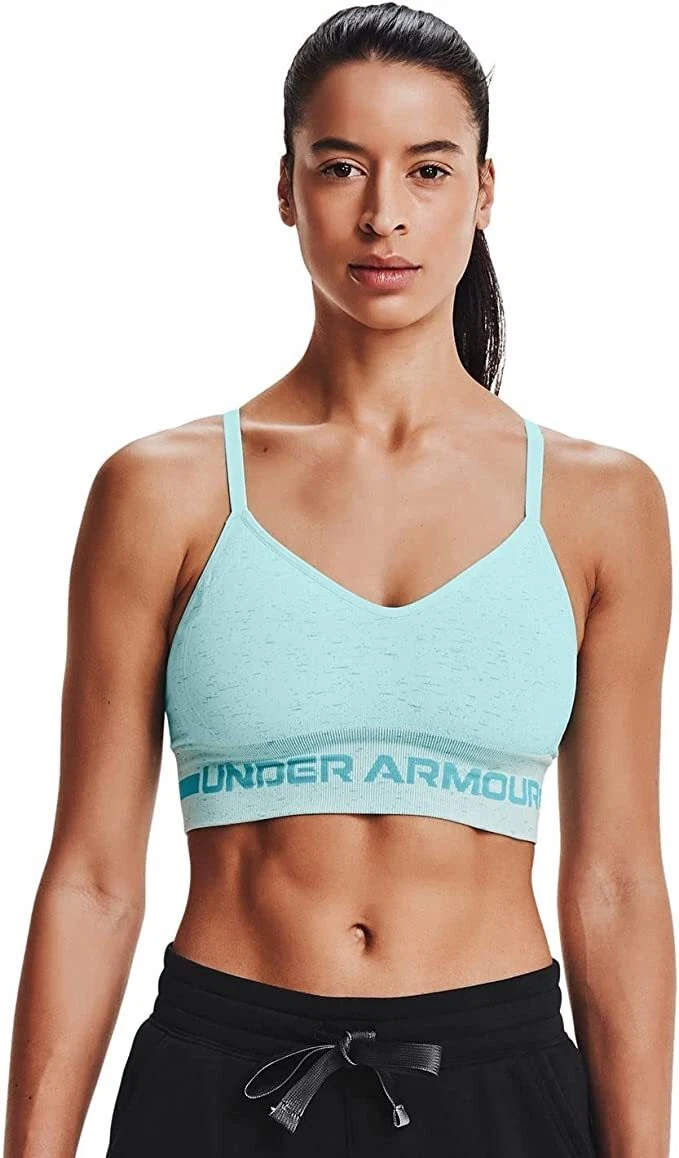 Under Armour Women's Seamless Low Impact Long Heather Bra , Breeze