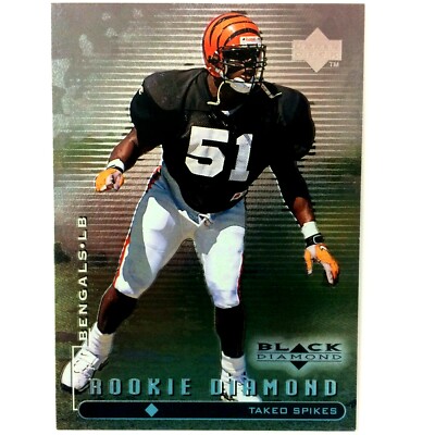 Takeo Spikes 1998 Black Diamond Rookies Rookie Card #115 NFL Cincinnati Bengals