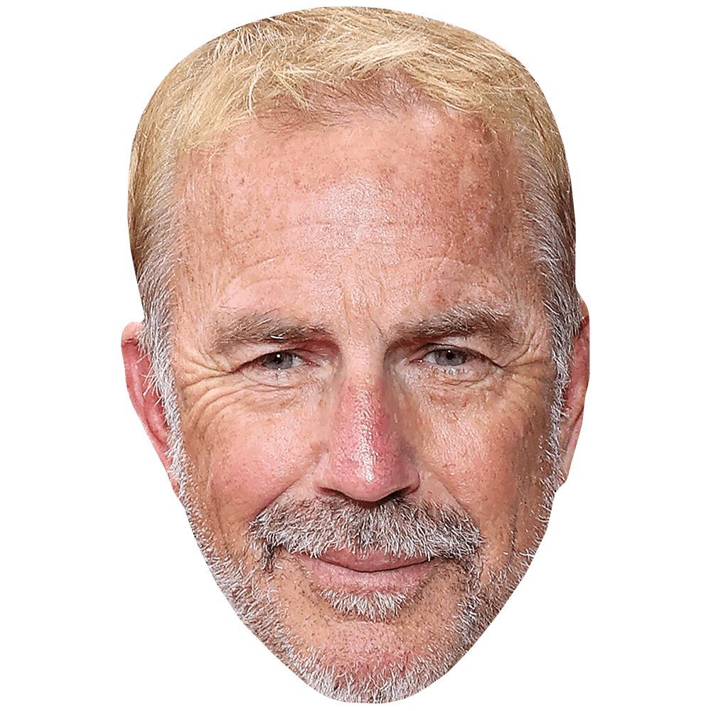Kevin Costner (Moustache) Maschere di persone famose, facce di cartone