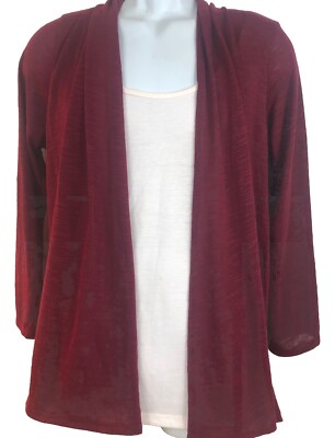 Women s 1X Top Plus Burgundy Shirt With Off White Connected Insert Lavish Plus