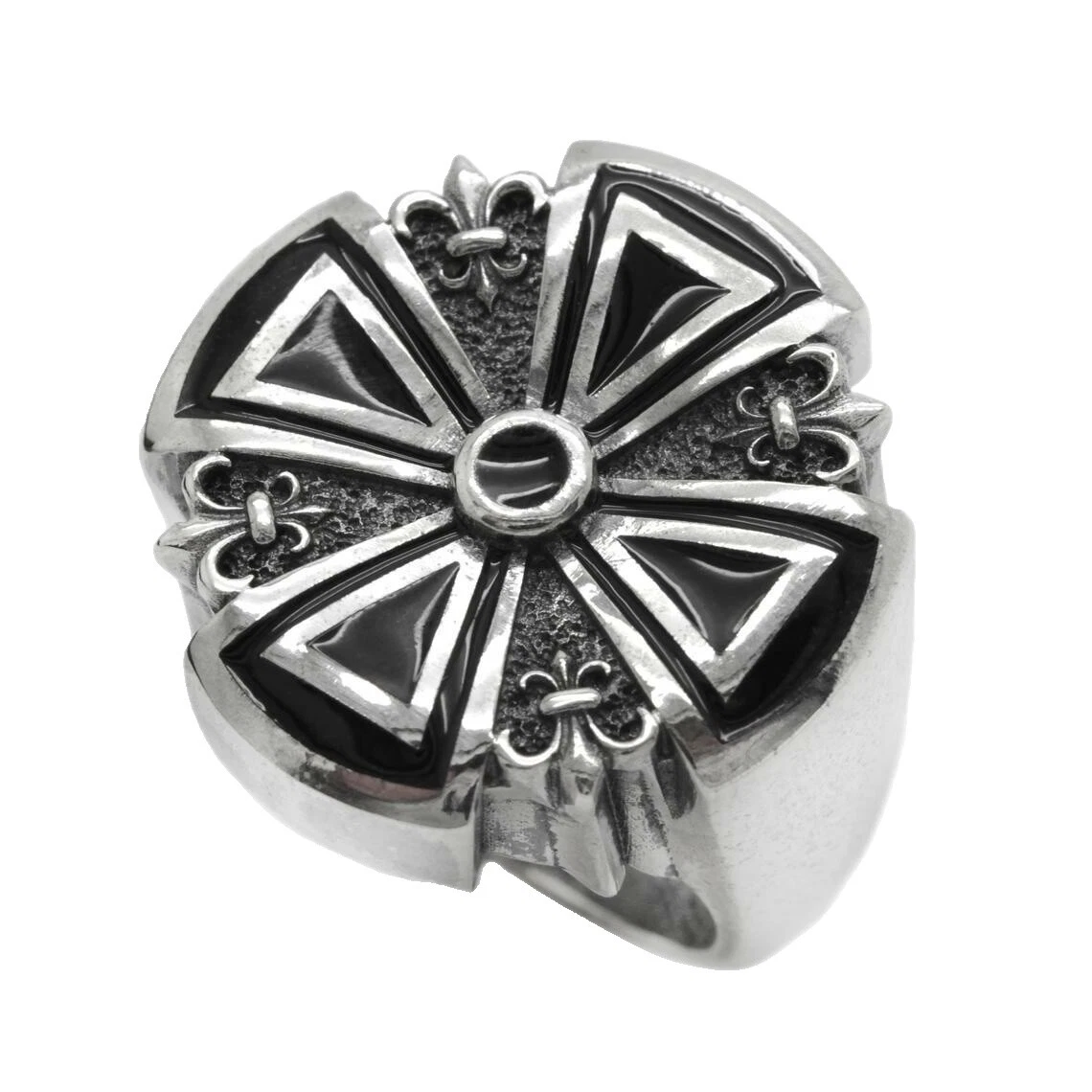 Signs & Symbols Black Sterling Silver Rings for Men