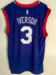 allen iverson blue phila jersey