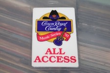 Crown Royal Country Music Series 1993  backstage pass #1    - FREE POSTAGE -