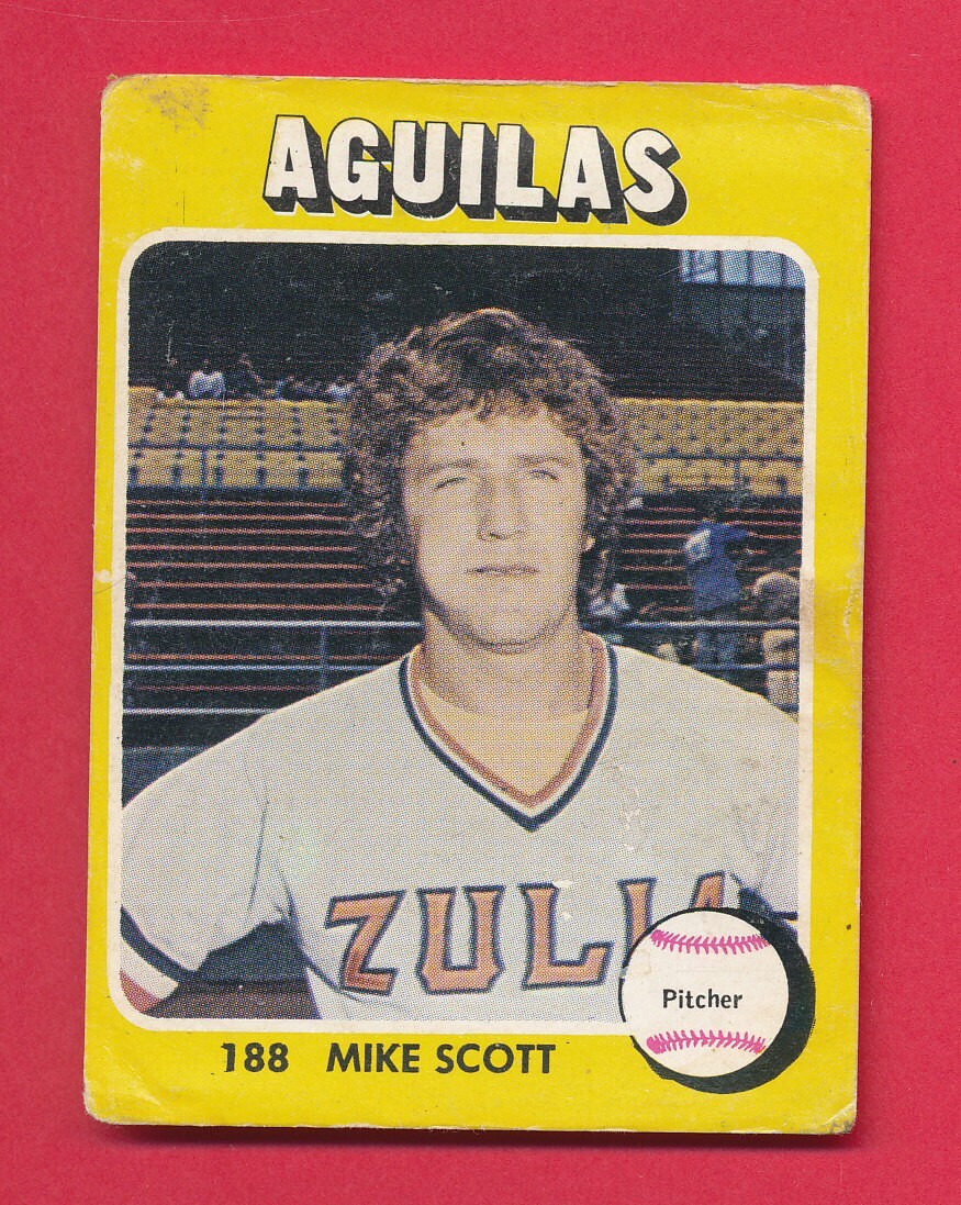 VENEZUELAN MIKE SCOTT ROOKIE 1976 VENEZUELA LEAGUE STICKER #188 RARE *TPHLC-5296
