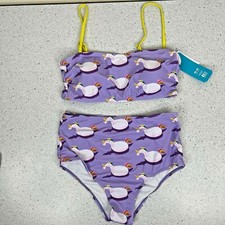 Undercurrent Girls Swimsuit Size L Purple Unicorn Bikini
