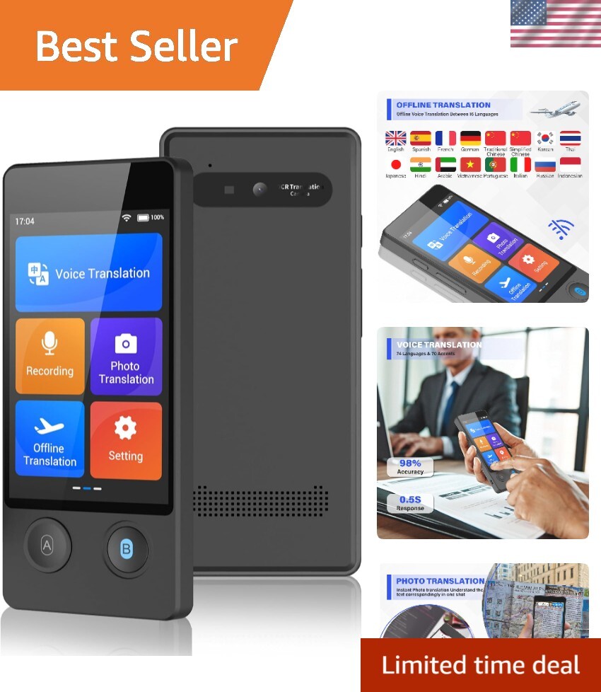 Language Translator Device, 2024 Instant Two-Way Language Translator, 144 Lan...