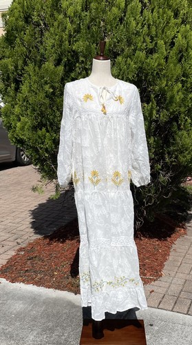 Zara Yellow Floral Boho Embroidered 