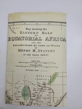 Vintage map showing the eastern and western half of equatorial Africa HTF