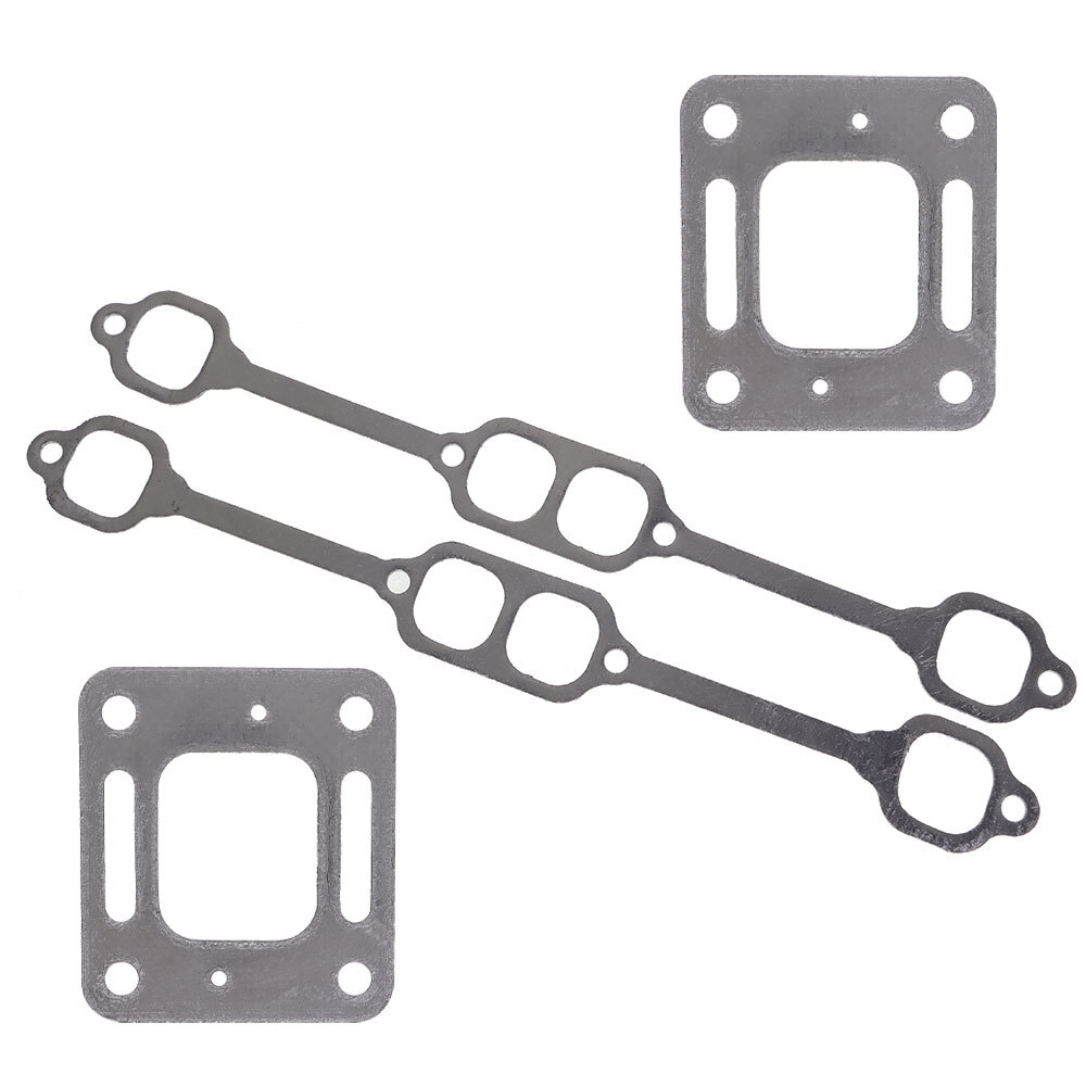 Exhaust Gasket Manifold For Mercruiser 5.0 MPI 5.7 350 Mag Riser Block V8 Elbow
