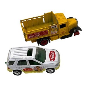 Vintage Coca Cola Diecast Vehicle Lot of 2 Mercedes Benz ML 430 Delivery Truck