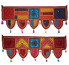 Patchwork Embroidered Ethnic Door Decoration Indian Valances Toran Wall Hanging