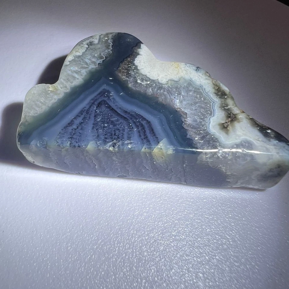 Tallado en nubes de ágata azul (#1) Foto 4 de 4
