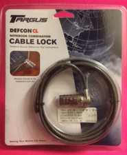Targus Defcon CL Cable Lock Notebook Combination PA410U