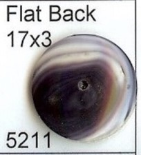 5211 Flat Back 17mm Wampum Bead Quahog Face Drilled
