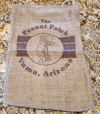 The Peanut Patch Yuma Arizona Burlap Sack Bag Advertising