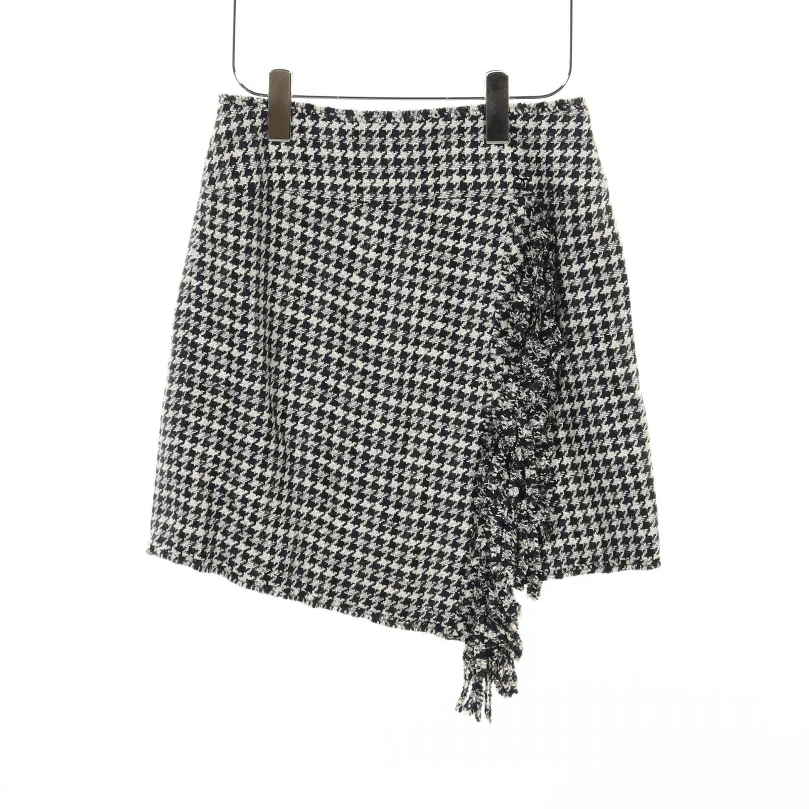 CHANEL Giacca Gonna P31115V21032 Lana Seta Bianco Nero Navy Usato Donnask36