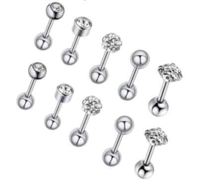 5 Paar Set Ohrstecker Ohrring Gesundheitsstecker Erstohrstecker