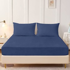 400TC 100% Egyptian Cotton Fitted Sheet 25cm 35cm, 40cm Deep Bed Double King