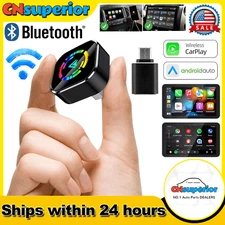 2-in-1 Wired to Wireless CarPlay Adapter /Android Auto Adapter Plug & Play Wi-Fi