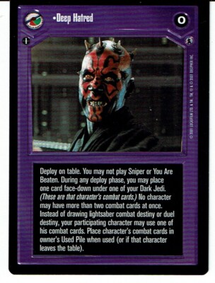 STAR WARS CCG REFLECTIONS III DARK SIDE PREMIUM DEEP HATE ex
