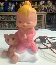 VINTAGE RUBBER TOY LAMPADA ABAT JOUR CHICCO BIMB BABY ANNI '60