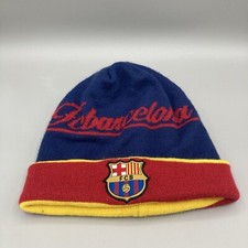 FC Barcelona beanie hat maroon yellow blue authentic official soccer FCB