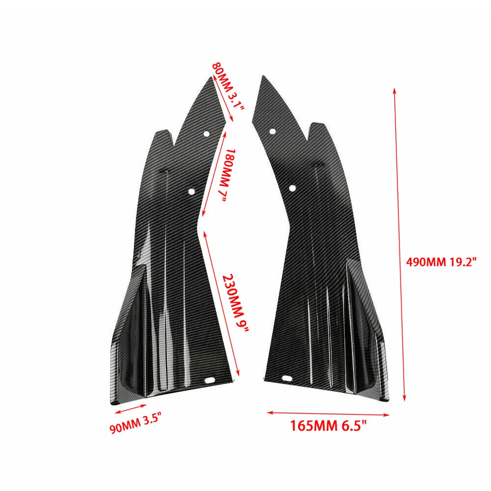 For Volvo S60 S90 Rear Bumper lip Spoiler Splitter Diffuser Carbon Fiber - Imagem 2 de 4