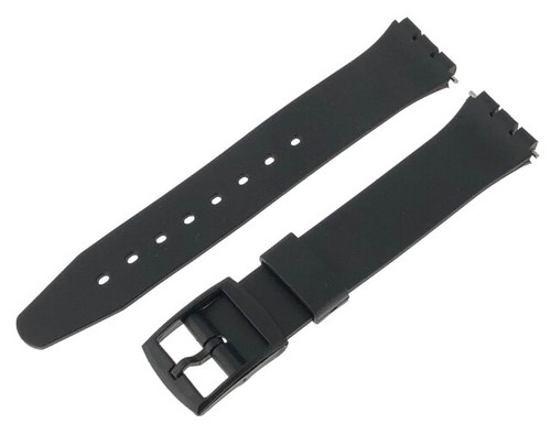 SWATCH Nero Stile Cinturino Orologio in resina 17mm e 14mm | eBay
